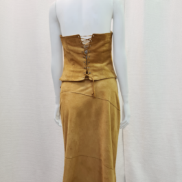 Ensemble Jupe et Haut en Daim Beige