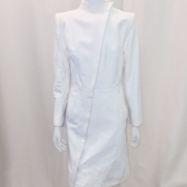 Manteau en Cuir Blanc par un Créateur Original