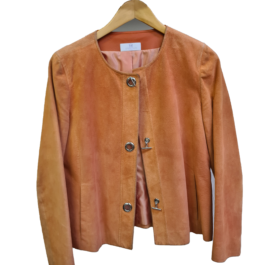 Veste/Blazer en Daim de Couleur Pêche