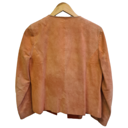 Veste/Blazer en Daim de Couleur Pêche – Image 3