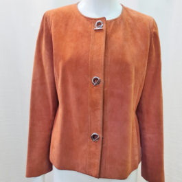 Veste/Blazer en Daim de Couleur Pêche