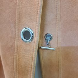 Veste/Blazer en Daim de Couleur Pêche – Image 5