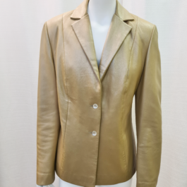 Blazer en Cuir Beige