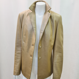 Blazer en Cuir Beige